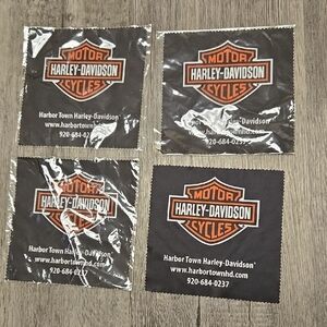 Harley-Davidson Black and Orange Logo Cloth Set